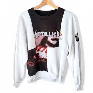 RCNSTRCT Studio Metallica Upcycled Patchwork Crewneck Sweatshirt